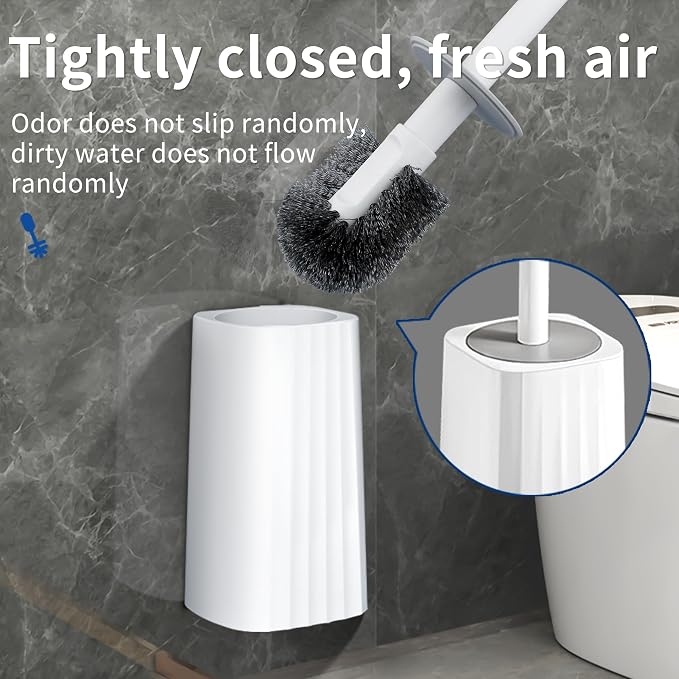 Toilet Brush & Holder Set, 2 Pack Toilet Brushes - Image 5