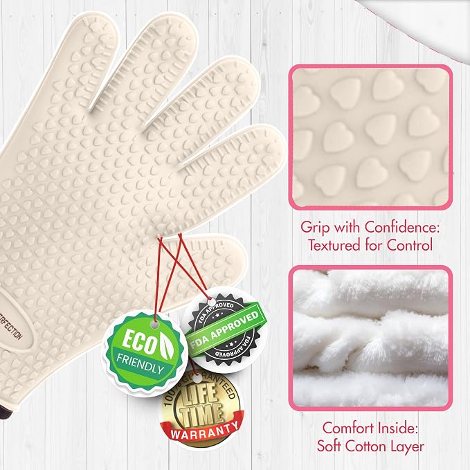 KITCHEN PERFECTION Silicone Smoker Oven Gloves - Image 5