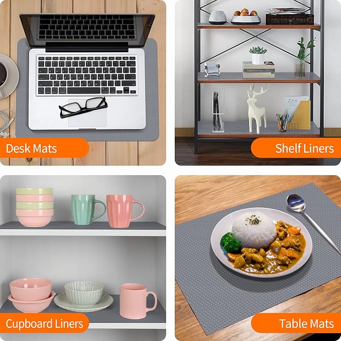 Shelf Liners for Kitchen Cabinets Non-Slip Drawer Liner Non Adhesive Cupboard - Image 5