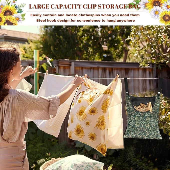 Jumbo Clothespin Organizer Bag 14.5x12 Inches - Image 5