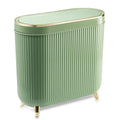 Bathroom Trash Can with Lid 3.2 Gallon Narrow Trash Can Small Plastic Trash Bin by Supteron