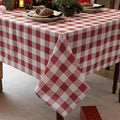 Classic Gingham Buffalo Tablecloth Fabric by Essifunia