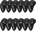 CRAFTSMAN GOLF 12pcs or 1pc Thick Synthetic Leather Golf Iron Head Covers Set by CRAFTSMANGOLF