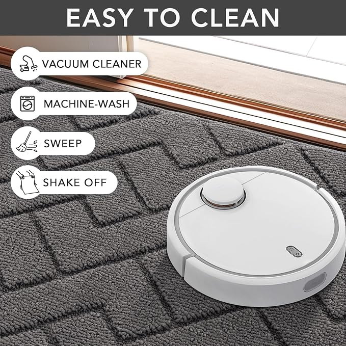 hicorfe Indoor Doormat, Front Back Door Mat Rubber Backing Non Slip Door Mats - Image 7
