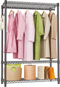 Heavy Duty Rolling Garment Rack 3 Tiers Adjustable Wire Shelving Clothes Rack by MEIGAOPLASTICANDMETALHKCOLIMITED