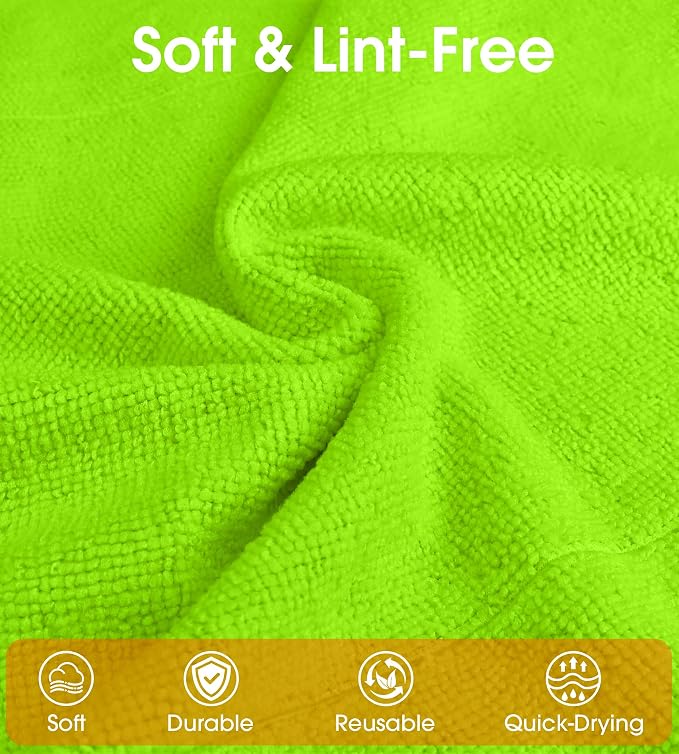 Roll of Microfiber Cleaning Cloth –100 Pack, Tear Away Microfiber Towels - Image 3