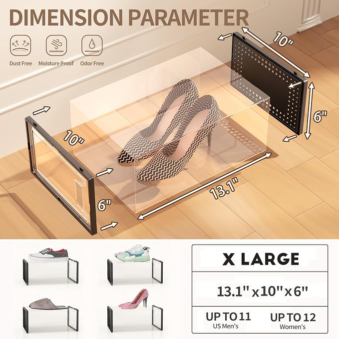 12 Pack X Large Shoe Storage Organizer - Image 6