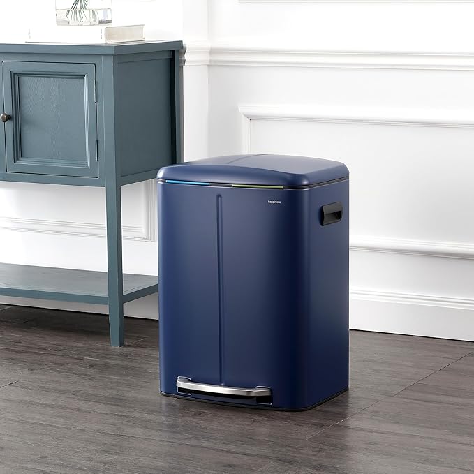 happimess HPM1005J Marco Rectangular 10.6-Gallon Double Bucket Trash Can - Image 2