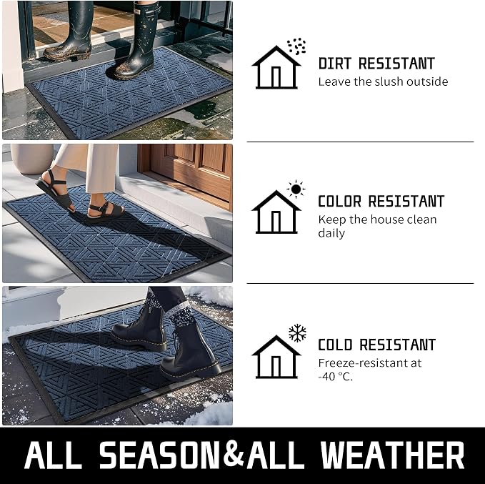 Yimobra Large Door Mat 47x32, All-Weather Waterproof Non-Slip Welcome Matt - Image 5