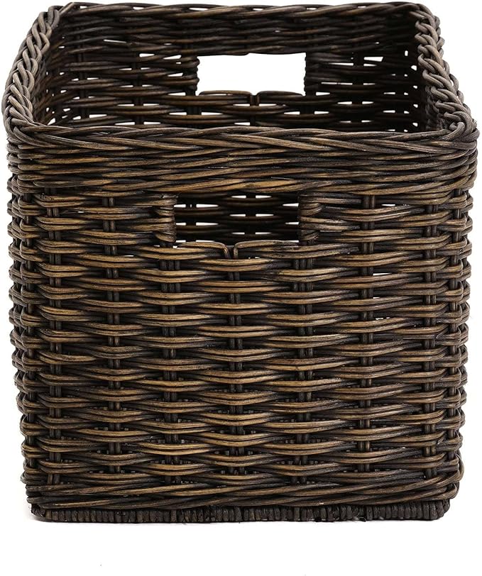The Basket Lady Tall Rectangular Wicker Storage Basket, 22.5 in L x 16 in W x - Image 3