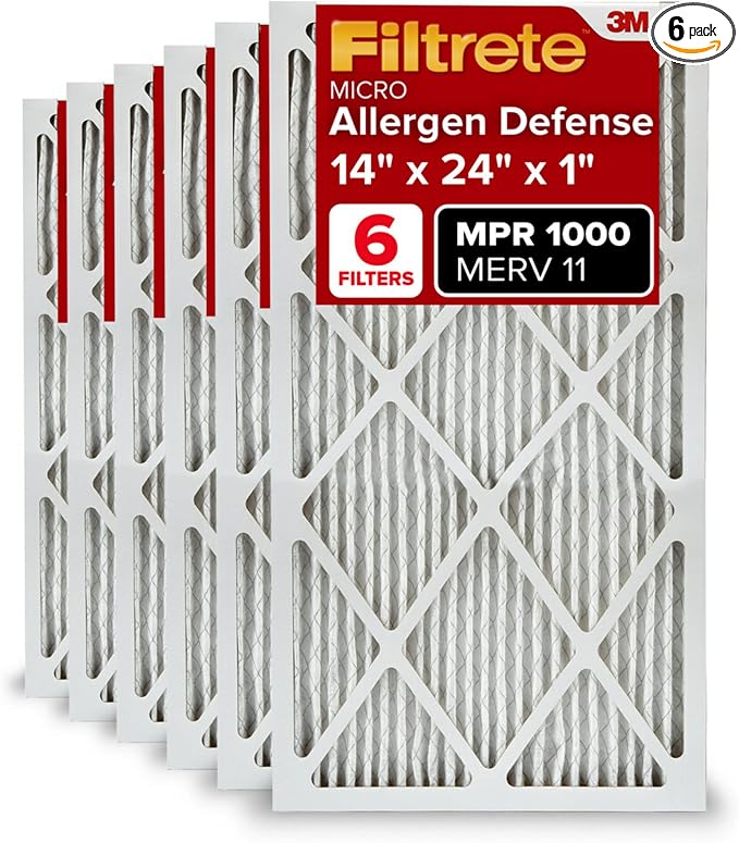 Filtrete 14x24x1 AC Furnace Air Filter, MERV 11, MPR 1000, Micro Allergen by Filtrete