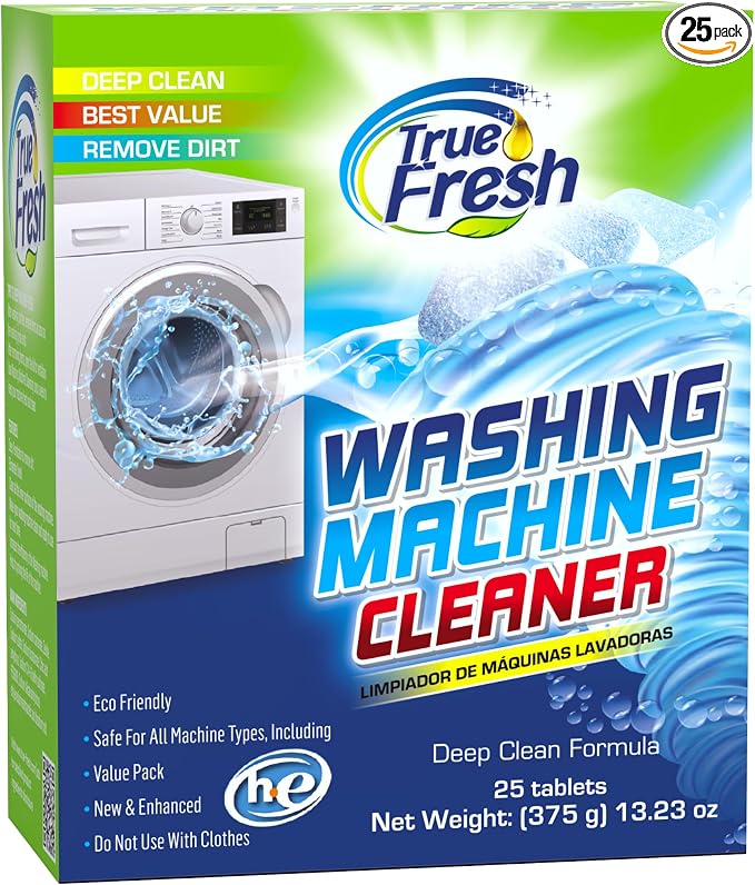 True Fresh Washing Machine Cleaner Tablets – 25-Pack Deep Cleaning by TrueFresh