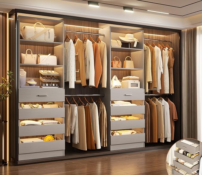 Aheaplus Closet System, 6-15Ft Closet Organizer by Aheaplus
