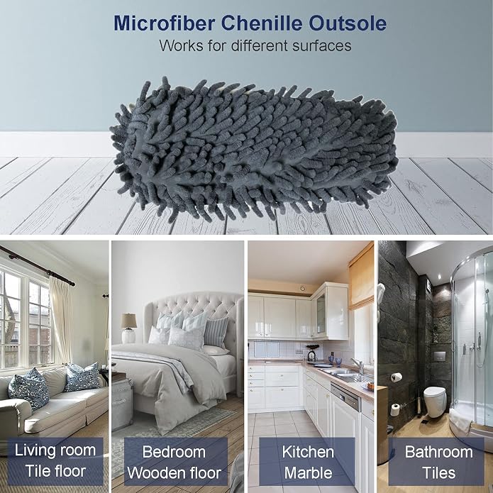 Women's Microfiber Floor Cleaning Mop Slippers - Image 6