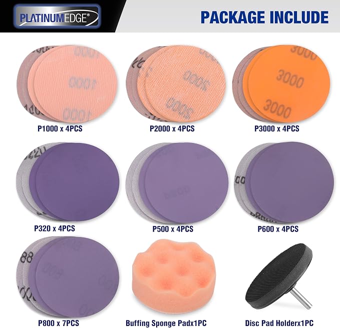 PLATINUMEDGE Car Headlight Restoration Kit, 3 inch Car Headlights Lens - Image 6
