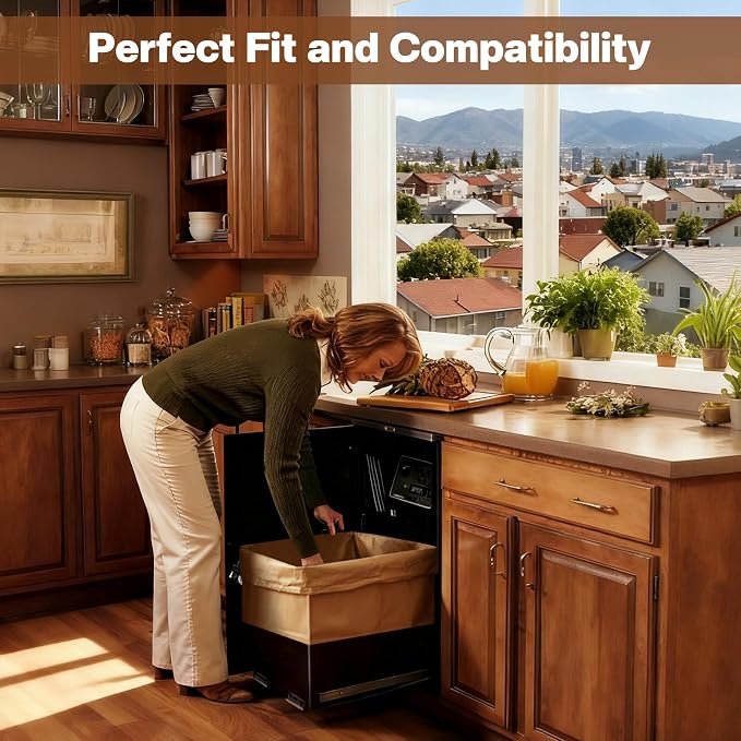 60 Pcs Trash Compactor Bags for Kitchen Pre-Cuffed Heavy Duty Kraft Paper - Image 6