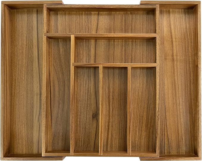 Luxury Acacia Kitchen Drawer Organizer by EcoFives