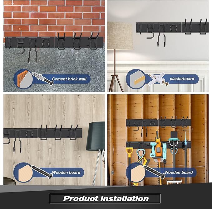 Storaboks Heavy Duty Garage Storage Rack System, Wall Mounted Tool Organizer - Image 5