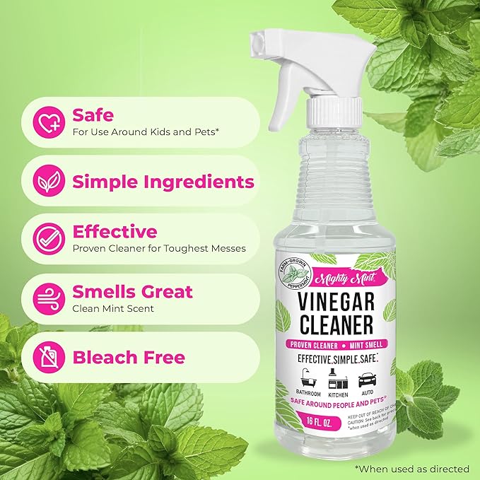 Mighty Mint Vinegar Cleaner, All-Purpose Spray, Natural Spearmint Scent - Image 5