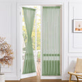 Tollpiz Sheer Door Curtains Closet Linen Textured Curtain Sheers Doorway Light by Tollpiz