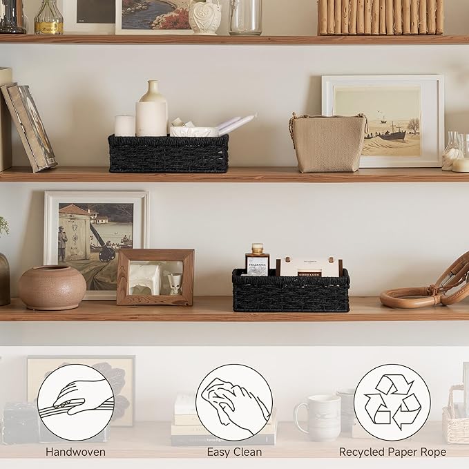 StorageWorks Small, Pantry Baskets, Wicker Storage Baskets - Image 5