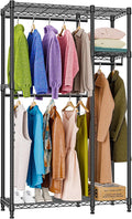 Heavy Duty Rolling Garment Rack 3 Tiers Adjustable Wire Shelving Clothes Rack by MEIGAOPLASTICANDMETALHKCOLIMITED