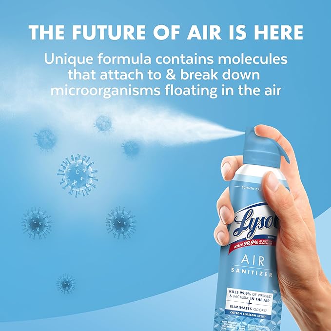 Lysol Air Sanitizer Spray with Odor Eliminator - Image 6