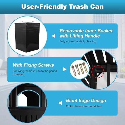 IRONWALLS Commercial Trash Can - Image 7