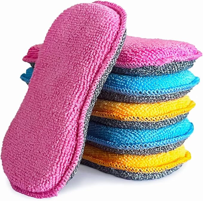 UPSTAR Dish Sponges Kitchen, Microfiber Cleaning Scrubber by UPSTAR