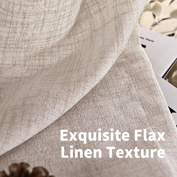 YoungsTex Cafe Linen Curtains 36 Inch Length - Image 4