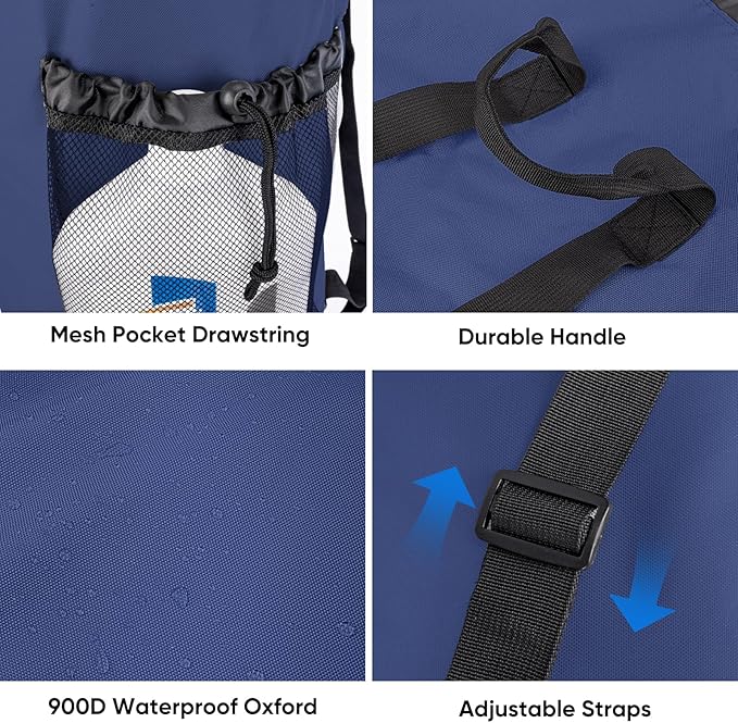 BALEINE 120L Laundry Bag Backpack, 900D Oxford Fabric Large Travel Laundry Bags - Image 4
