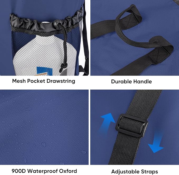 BALEINE 150L Laundry Bag Backpack, 900D Oxford Fabric Large Travel Laundry Bags - Image 4