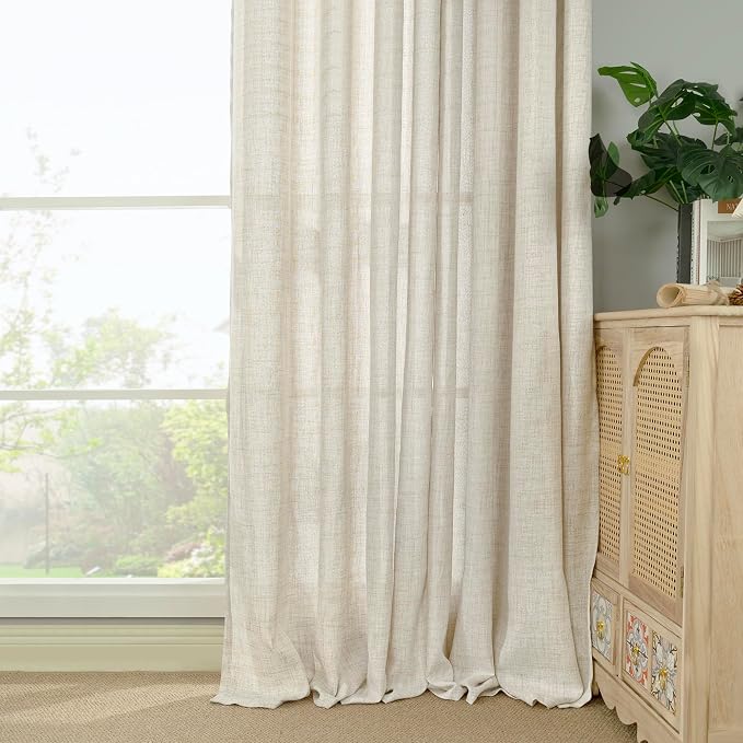 YoungsTex Extre Long Linen Curtains 102 Inch Length - Image 7