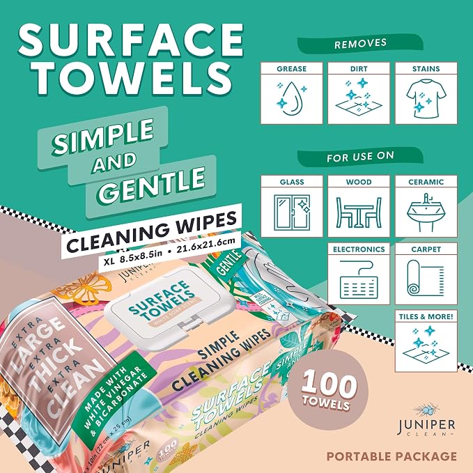 3 Packs Surface Cleaning Wipes, Thick & Large Dispose, All-Purpose Cleaner - Image 2