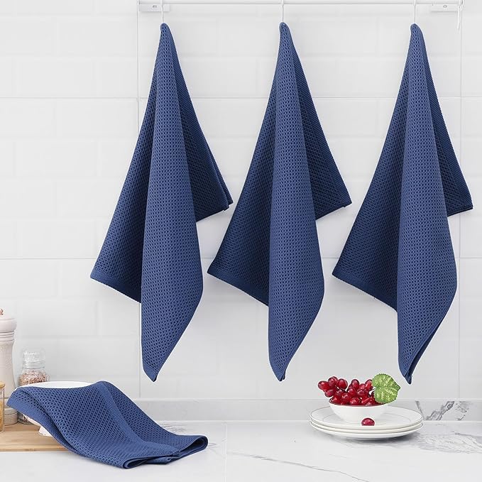 Homaxy 100% Cotton Oversized Waffle Weave Kitchen Dish Towels, Ultra Soft - Image 6
