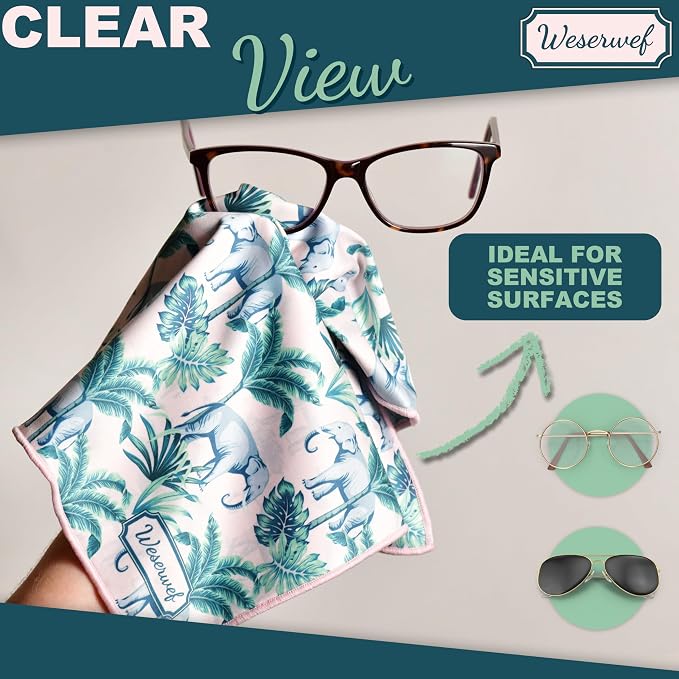 WESERWEF Design Microfiber Glasses Cleaning Cloth – Premium Cleaning Cloth - Image 6
