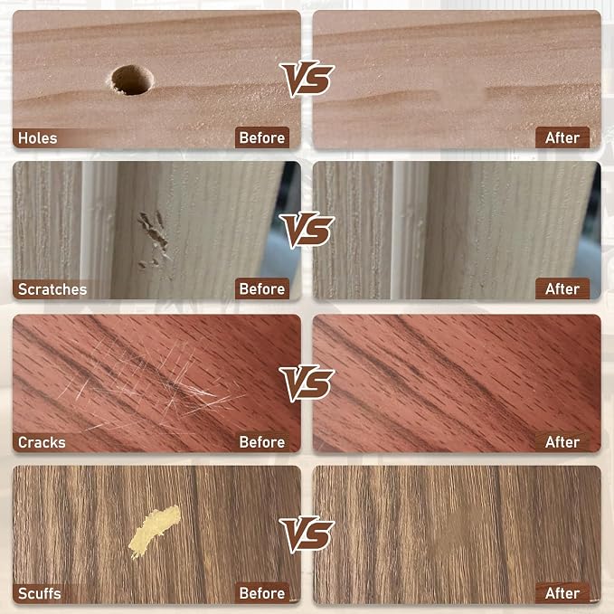 12 Colors Wood Filler Sticks Furniture Markers, Wood Floor Scratch Repair Kit - Image 5