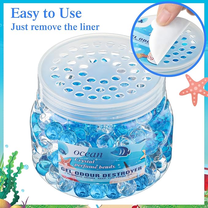 9 Pack Odor Eliminator Gel Beads Bulk 10 Ounces Air Freshener Gel Beads Odor - Image 2