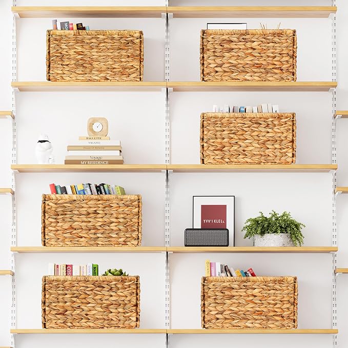 SpaceAid 6 Pack Wicker Basket, Storage Baskets - Image 4