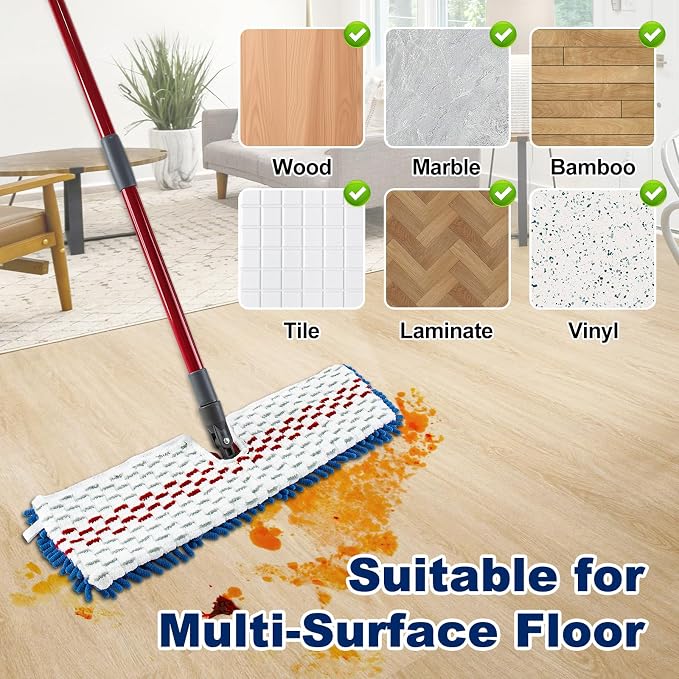 4 Pack Mop Replace Head for Ocedar Hardwood Floor'n More 3-Action Flip Mop - Image 5