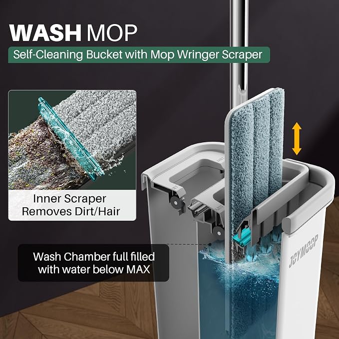 JOYMOOP White Flat Mop & Bucket - Image 6