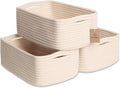 NaturalCozy 11.8"x8"x4.5” Storage Baskets by NaturalCozy