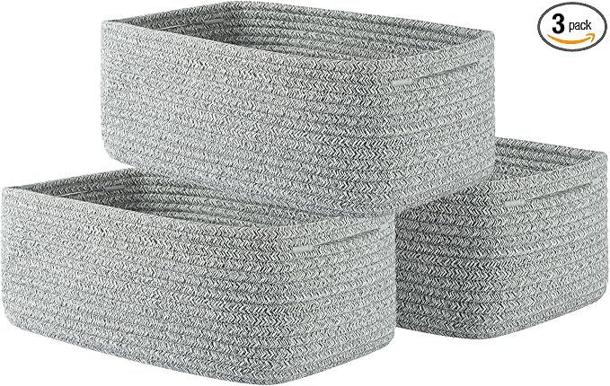 Small Woven Basket, 13.5 x 9.5 x 5 Inches, Storage Basket by KALLAX