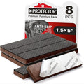 Non-Slip Furniture Grips: 8 Pcs Rubber Pads 1.5' x 5' by X-PROTECTOR Ideal by X-Protector