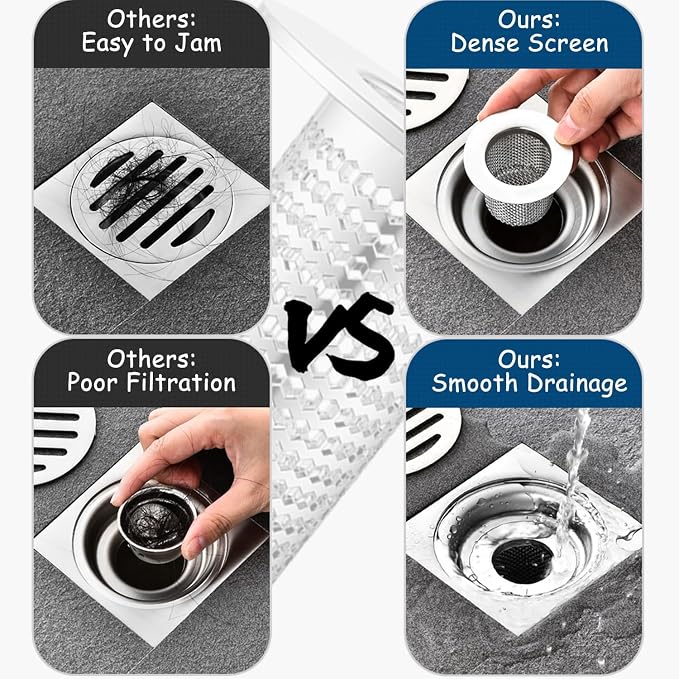 4 PCS Bathroom Sink Drain Strainers, Fit Hole Size from 1.25" to 2.17" - Image 5