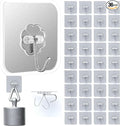 DDMY 36 Pack Heavy Duty Hooks 50lb Self Adhesive Large Hooks by DDMY