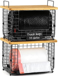 1 Pack Stackable Storage Trash Bag Baskets by AOZITA