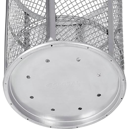 Global Industrial 48 Gallon Outdoor Metal Trash Container, Galvanized - Image 3