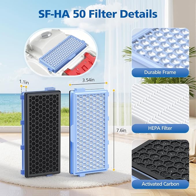 4 Pack SF-HA 50 HEPA Filters Compatible - Image 4