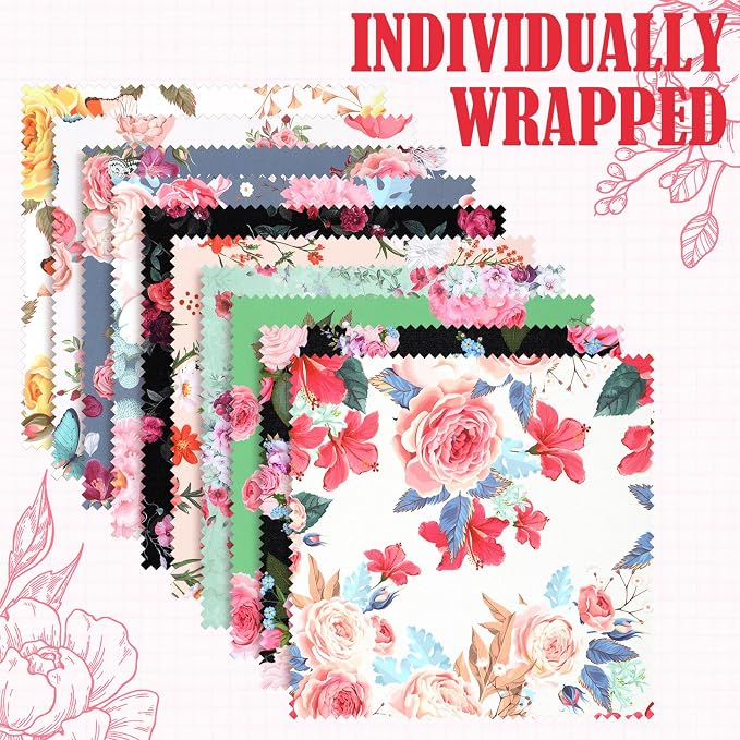 Sinmoe 20 Pcs Microfiber Cleaning Cloth Elegant Flower Design Microfiber Cloth - Image 2